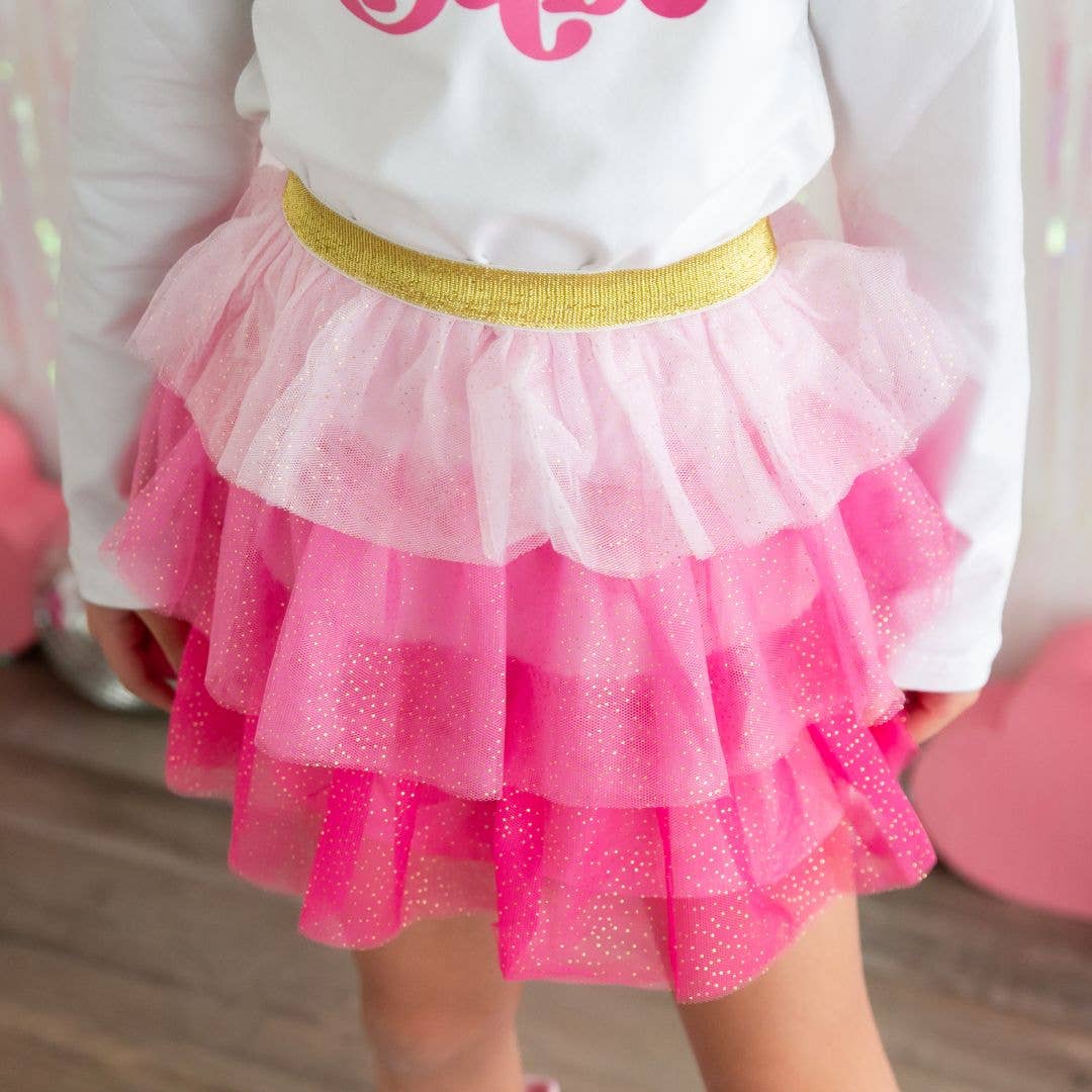 Sweet Wink - Pink Petal Tutu - Dress Up Skirt - Kids Valentine's Day Tutu