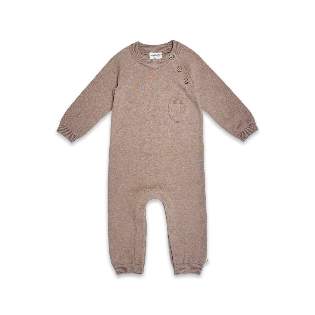 Viverano Organics - Side Button & Pocket Knit Baby Jumpsuit (Organic Cotton)