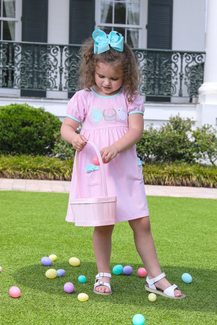 Trotter Street Kids - Bunnies &amp; Baskets Dress *FINAL SALE*