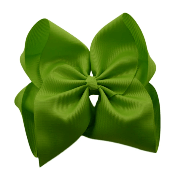 The Solid Bow - 6 inch Solid Grosgrain Bow/French Barrette
