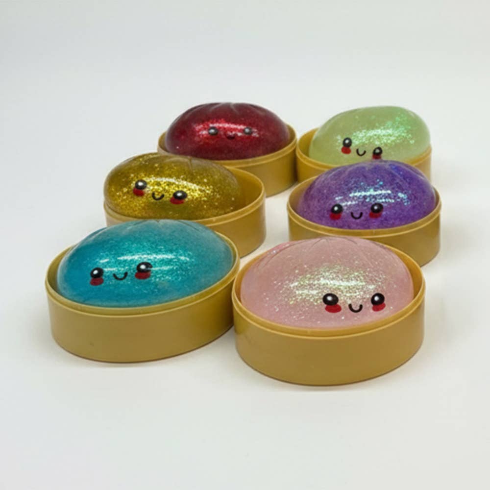 Sensibling Corp. - 12PCS - Mystery Squishy Glitter Dumpling Stress Relief Toy