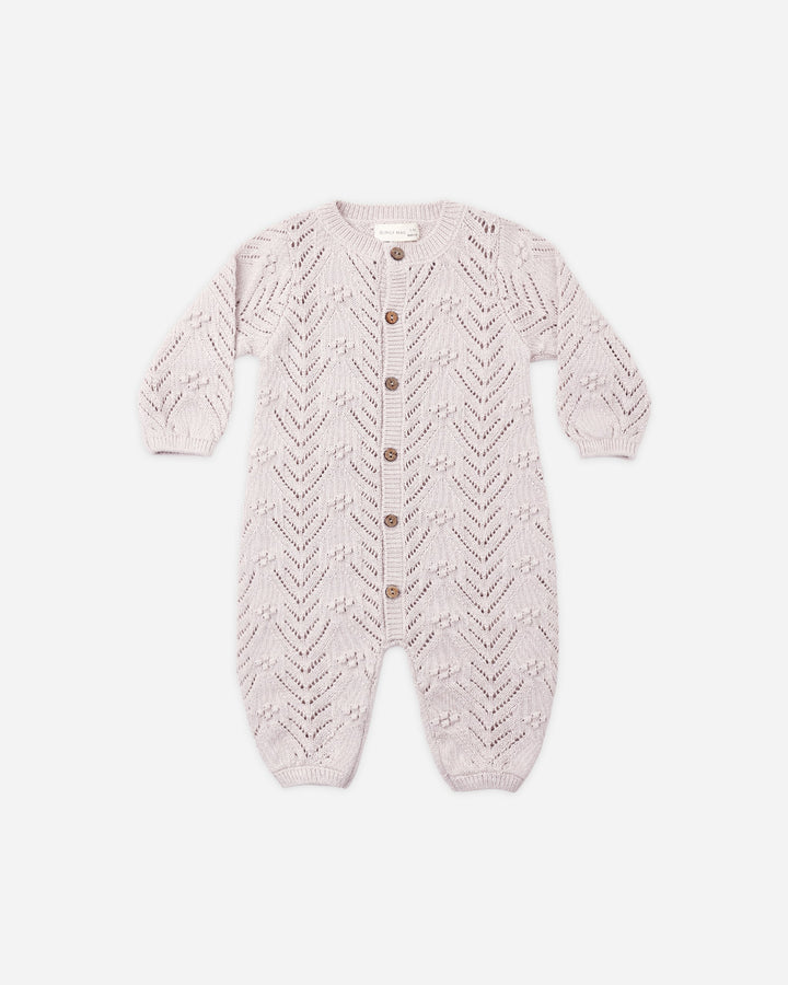 Quincy Mae - Long Sleeve Bubble Romper - Lilac Mist