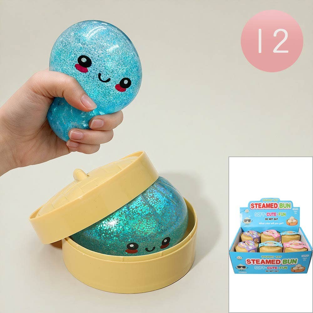 Sensibling Corp. - 12PCS - Mystery Squishy Glitter Dumpling Stress Relief Toy