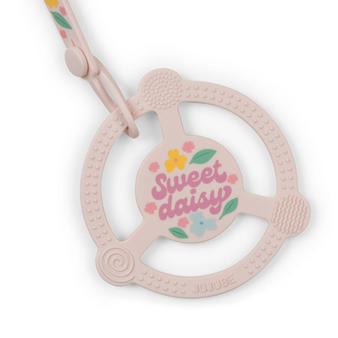 JuJuBe - Silicone Teether Ring with Detachable Clip Sweet Daisy *FINAL SALE*