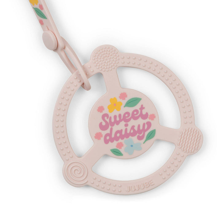 JuJuBe - Silicone Teether Ring with Detachable Clip Sweet Daisy *FINAL SALE*