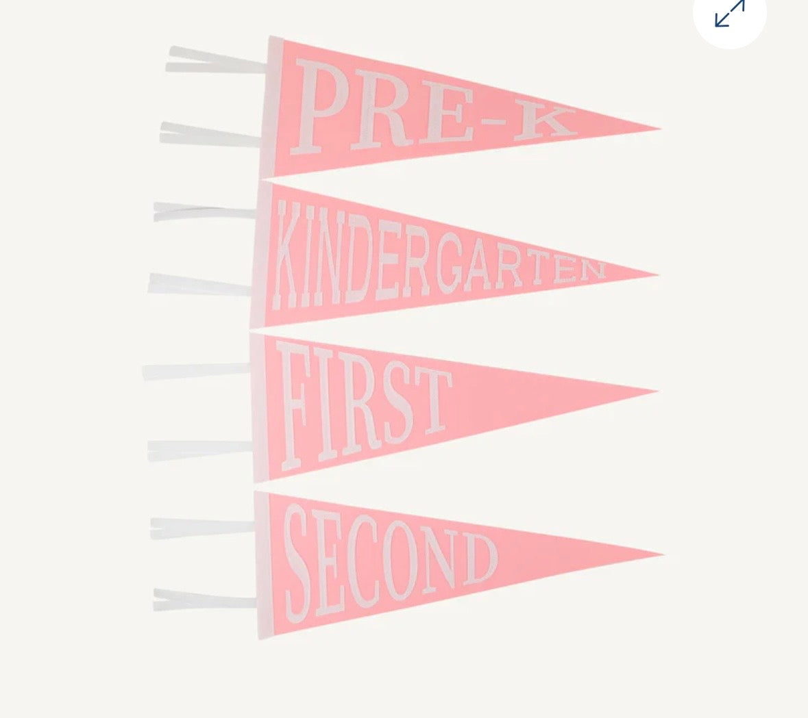 The Beaufort Bonnet Company - Back To School Pennant - Hamptons Hot Pink/Worth Avenue White