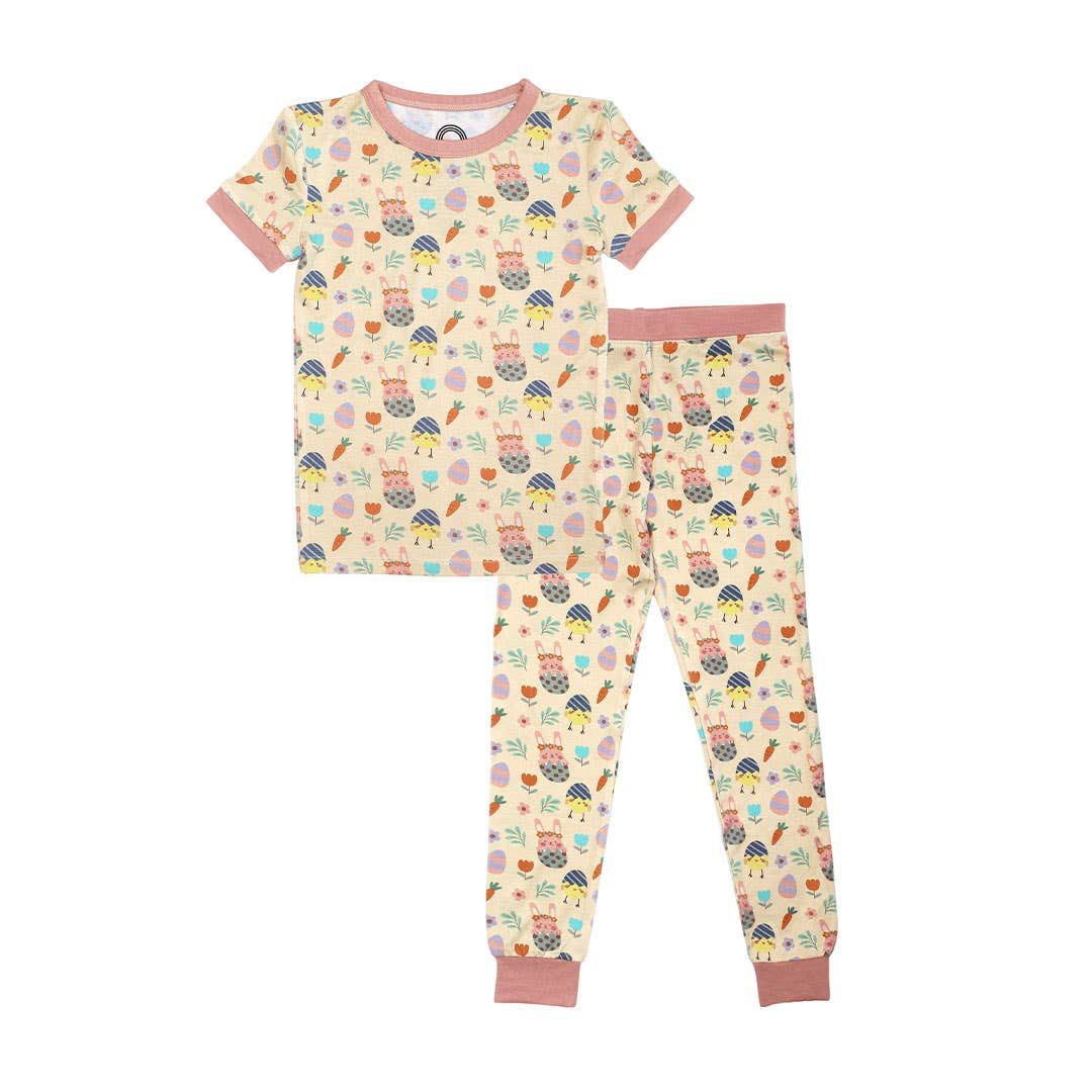 Emerson and Friends - Easter Bamboo Kids Pajamas - Egg Hunt, Short Sleeve/Pants