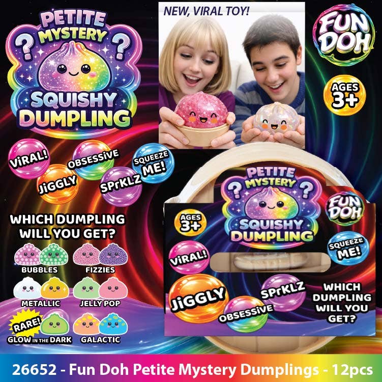 Novelty Brands - Fun Doh Petite 2.5-Inch Mystery Dumpling Squishy Toy