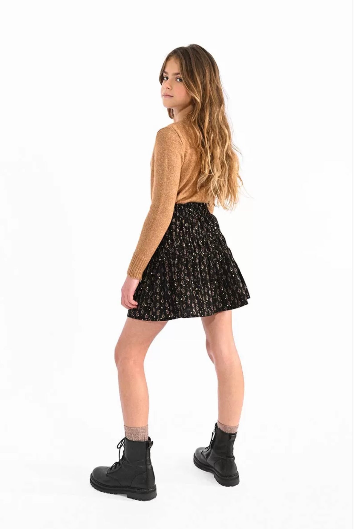 Molly Bracken - Printed Skirt - Black Jude
