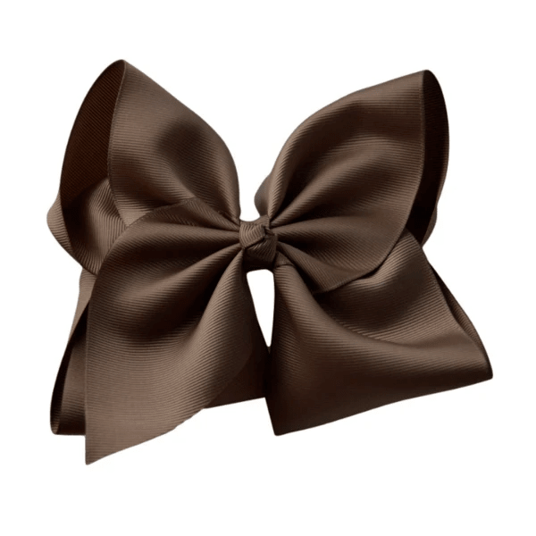 The Solid Bow - 6 inch Solid Grosgrain Bow/French Barrette