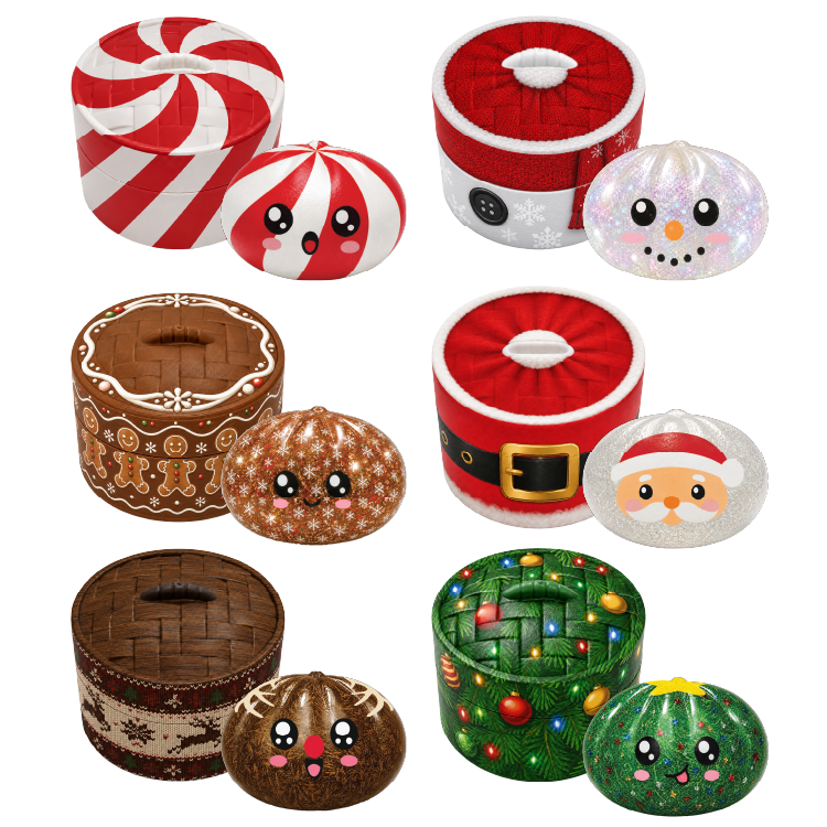 Novelty Brands - Fun Doh Petite (Mini) Squishy Christmas Dumplings Toy