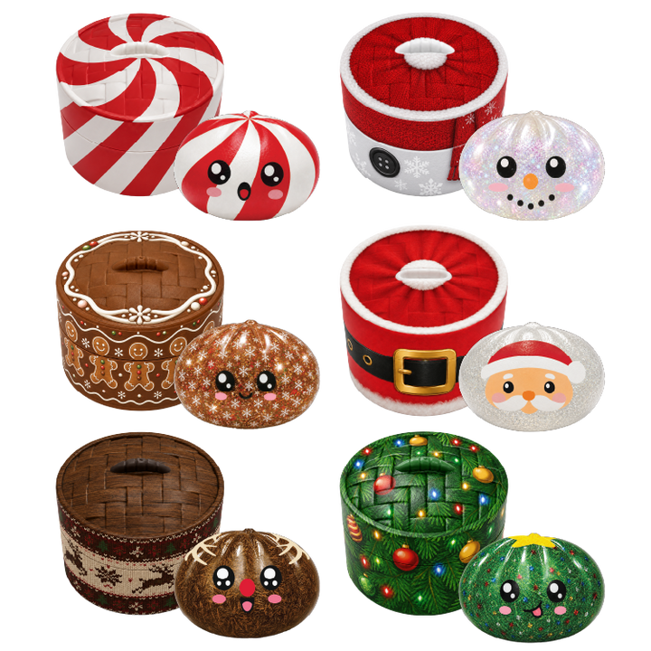 Novelty Brands - Fun Doh Petite (Mini) Squishy Christmas Dumplings Toy