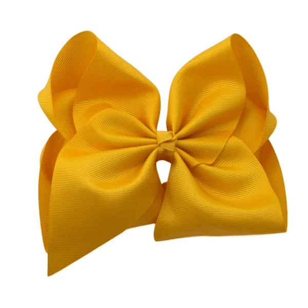 The Solid Bow - 6 inch Solid Grosgrain Bow/French Barrette