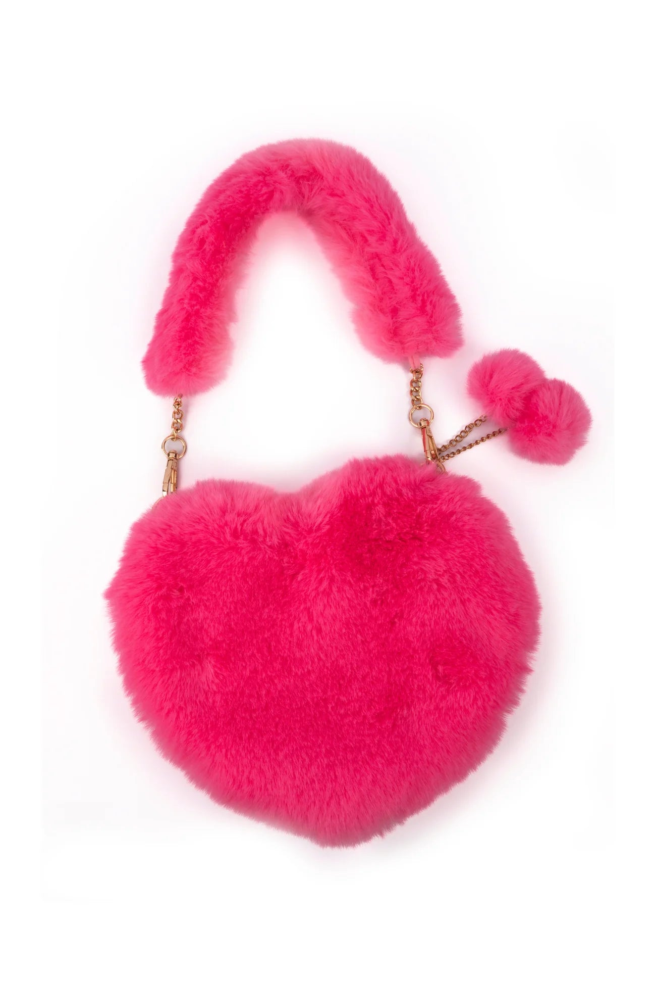 Great Pretenders - Pinky Promise Furry Fuchsia Purse