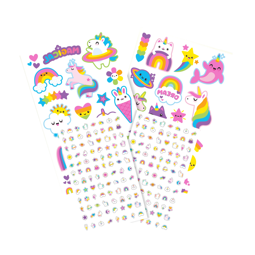 OOLY - Tattoo-Palooza, Tattoos &amp; Nail Stickers - Unicorns &amp; Rainbow