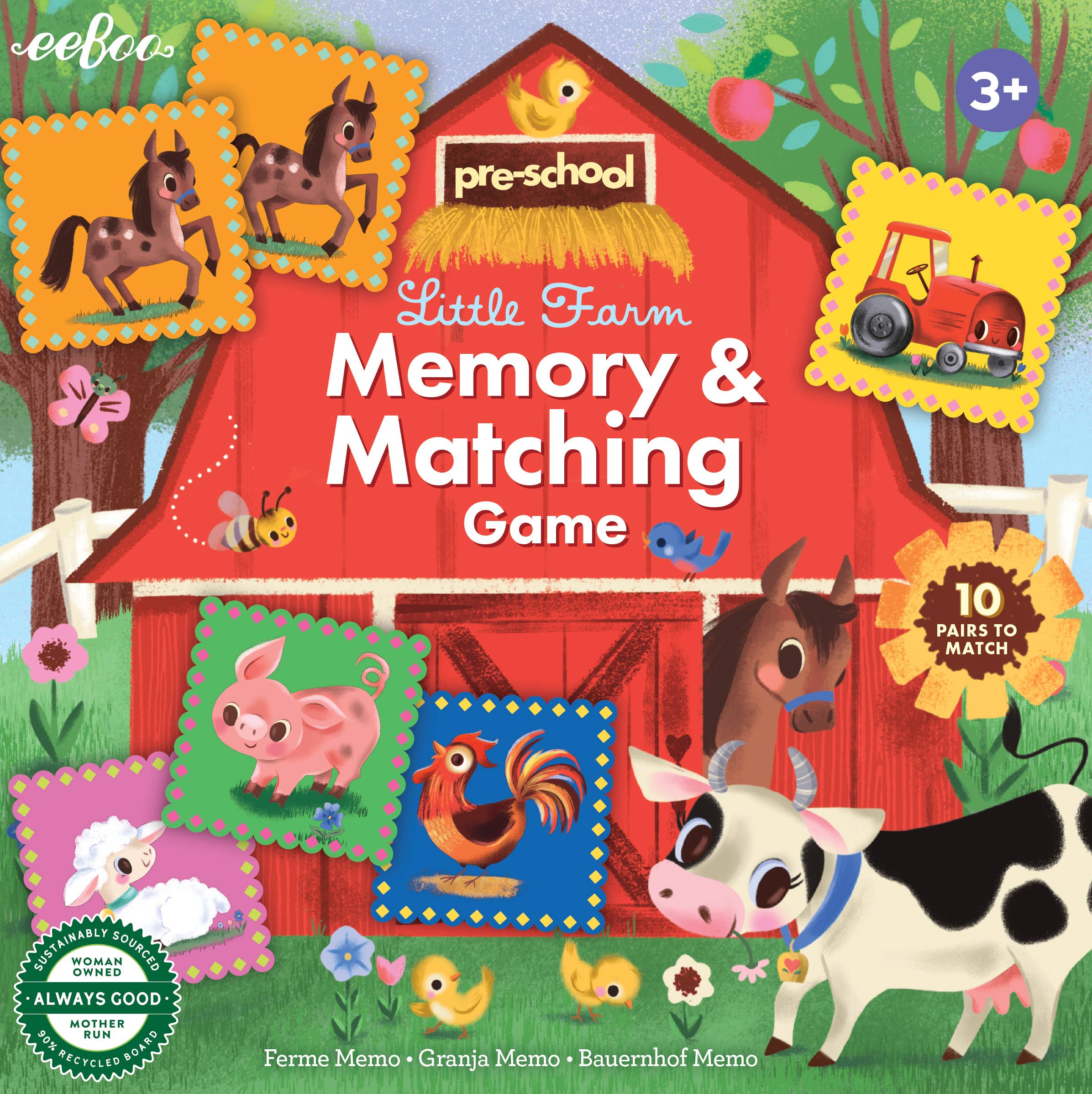 eeBoo - Little Farm Pre-School Matching Game