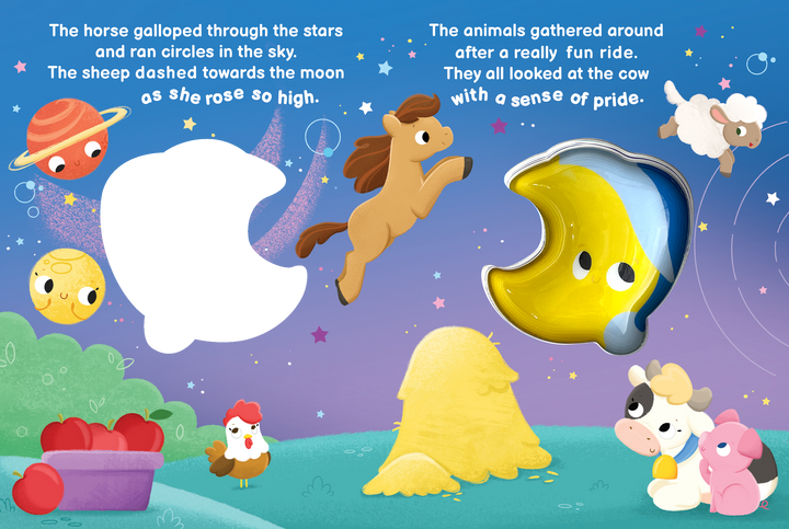 Little Hippo Books - Over the Moon Sensory Touch and Light-Up Board Book