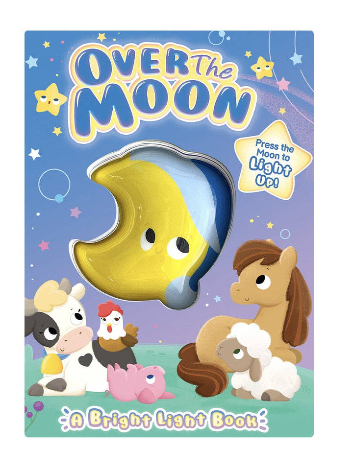 Little Hippo Books - Over the Moon Sensory Touch and Light-Up Board Book