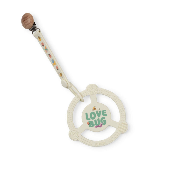 JuJuBe - Silicone Teether Ring with Detachable Clip Love Bug *FINAL SALE*