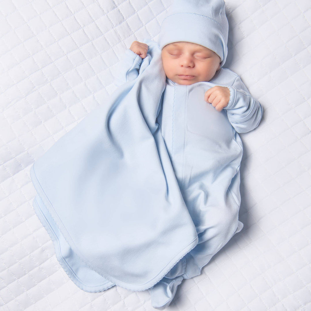 Magnolia Baby - Essentials Solid Blue Blanket