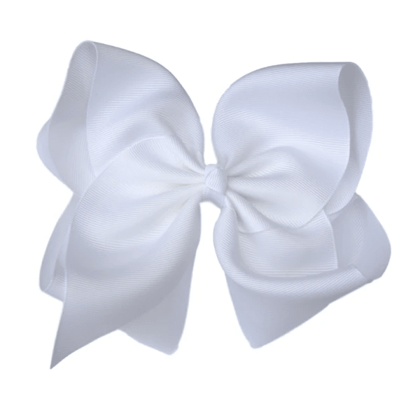 The Solid Bow - 6 inch Solid Grosgrain Bow/French Barrette