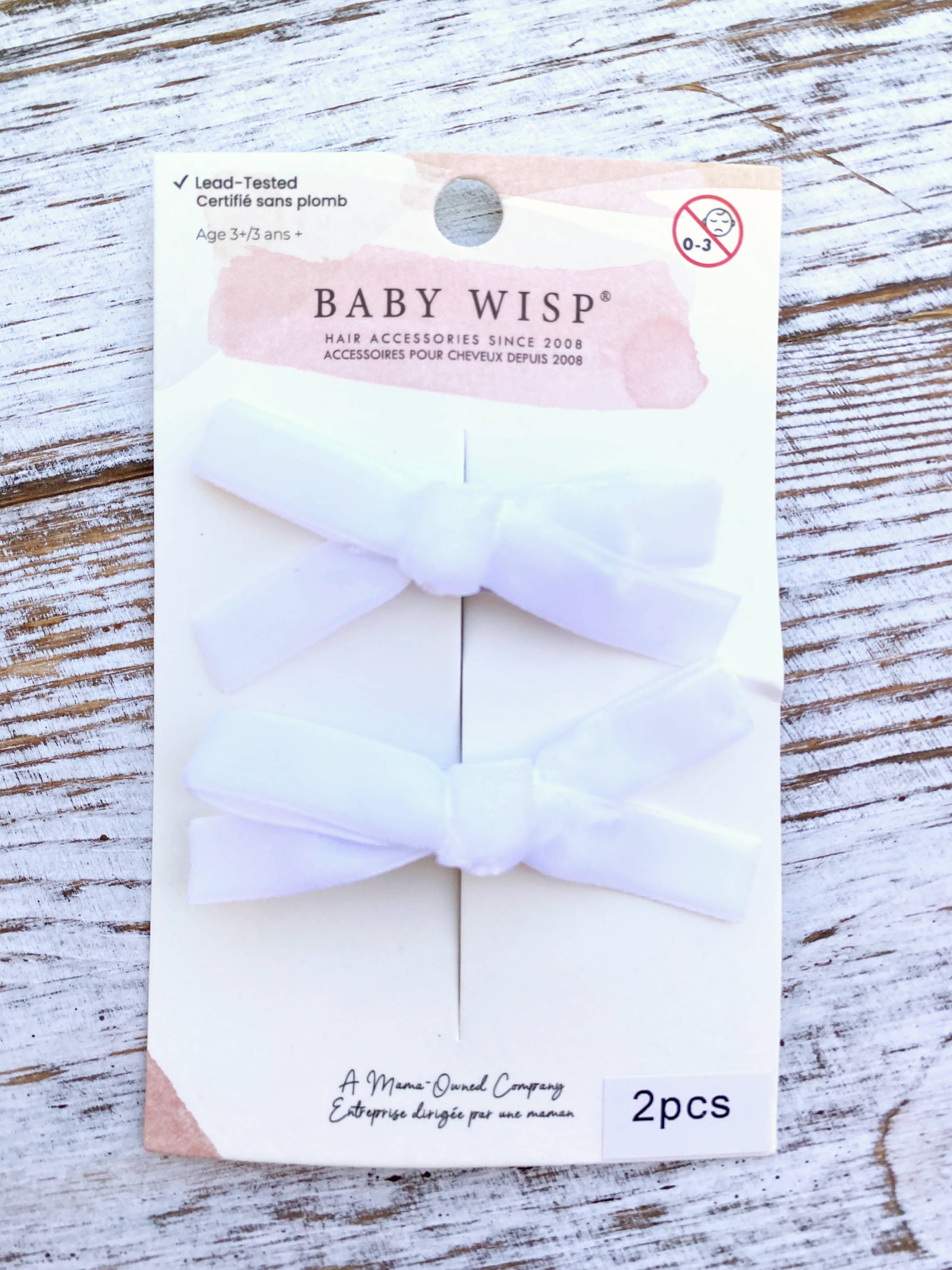 Baby Wisp - Velvet Pigtail Alligator Hair Clips Girls Christmas Bows