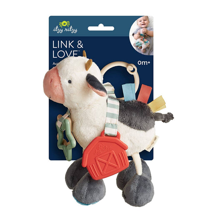Itzy Ritzy - Cow Itzy Friends Link &amp; Love™ Activity Plush