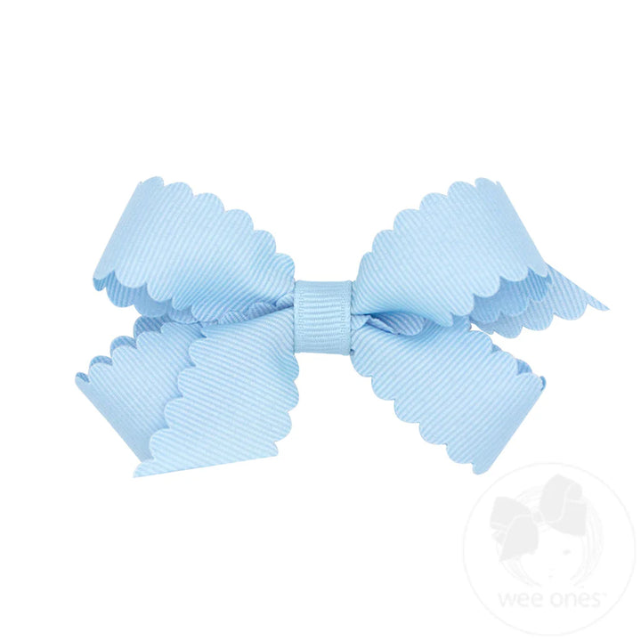 Wee Ones - Mini Grosgrain Scalloped Bow