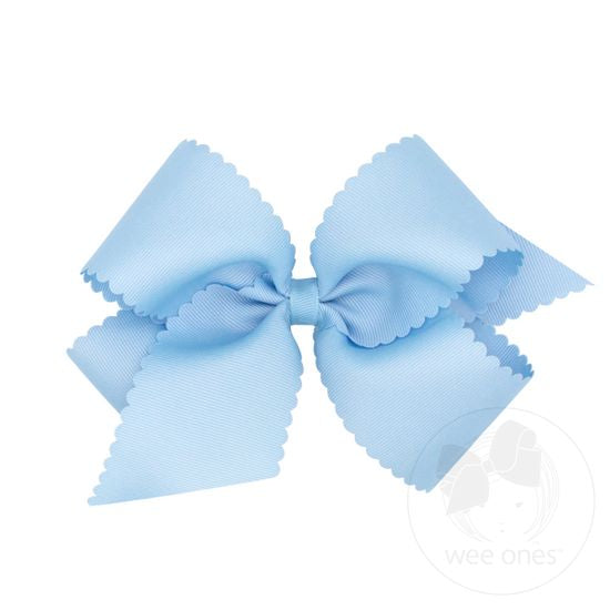 Wee Ones - King Grosgrain Hair Bow Scalloped Edge
