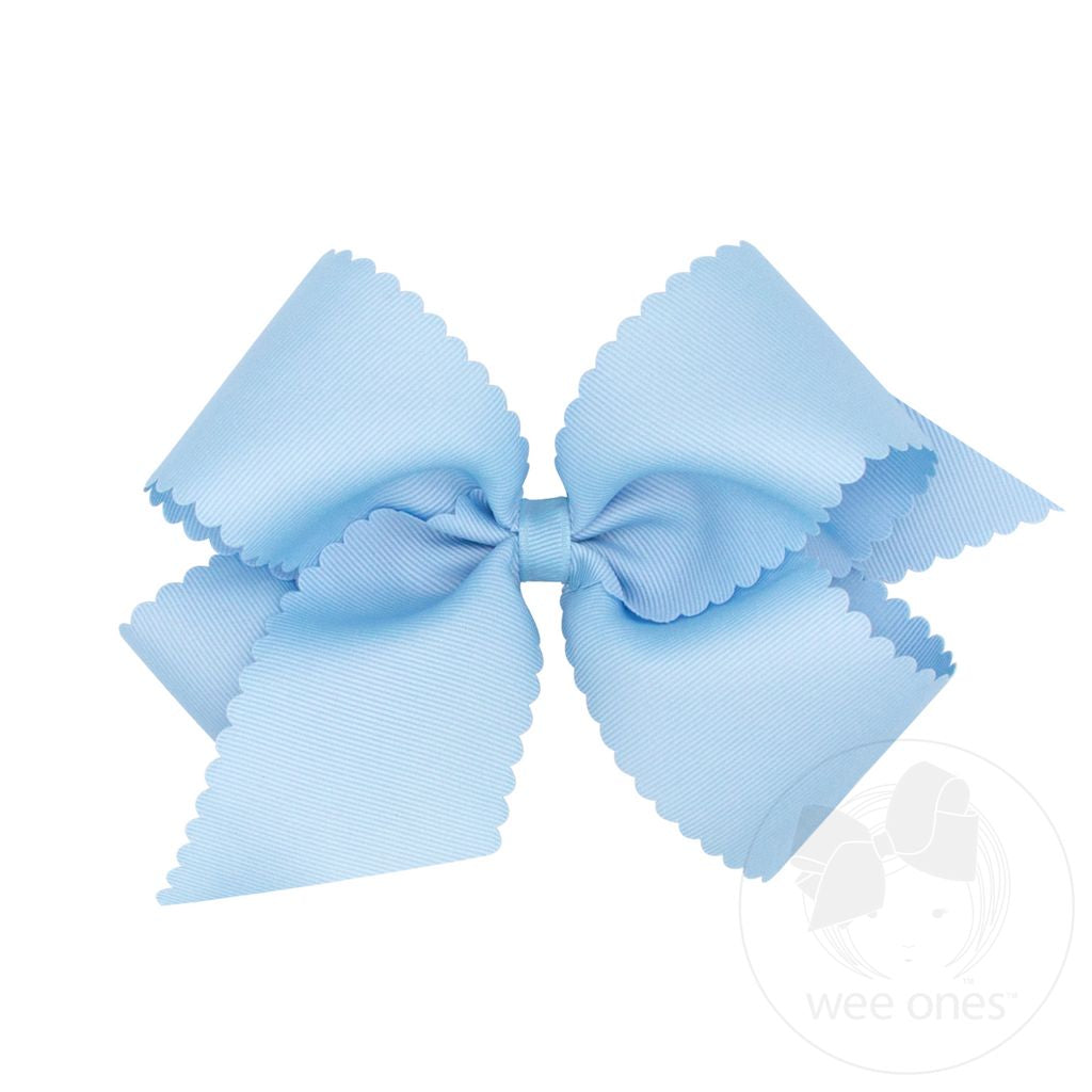 Wee Ones - King Grosgrain Scalloped Bow