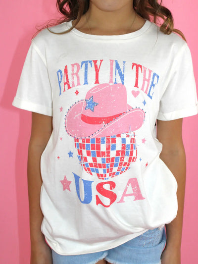 Sweet Soul - Party In The USA Graphic Rhinestone T-Shirt *FINAL SALE*