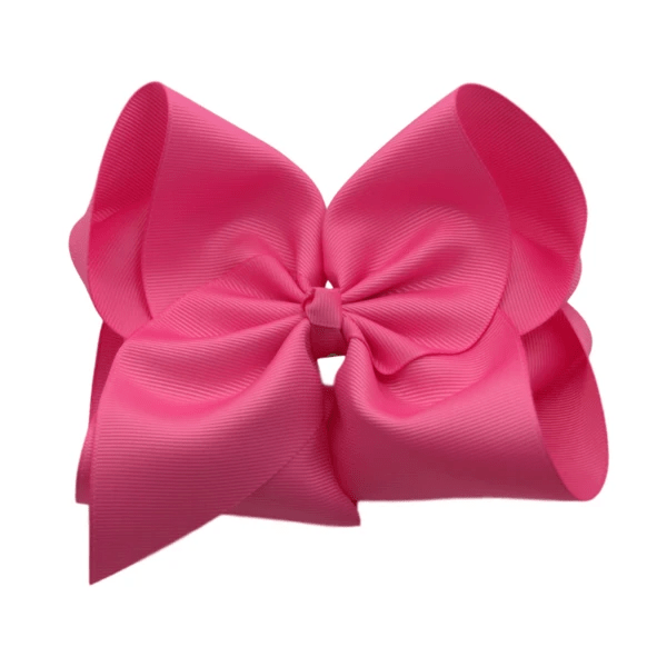 The Solid Bow - 6 inch Solid Grosgrain Bow/French Barrette