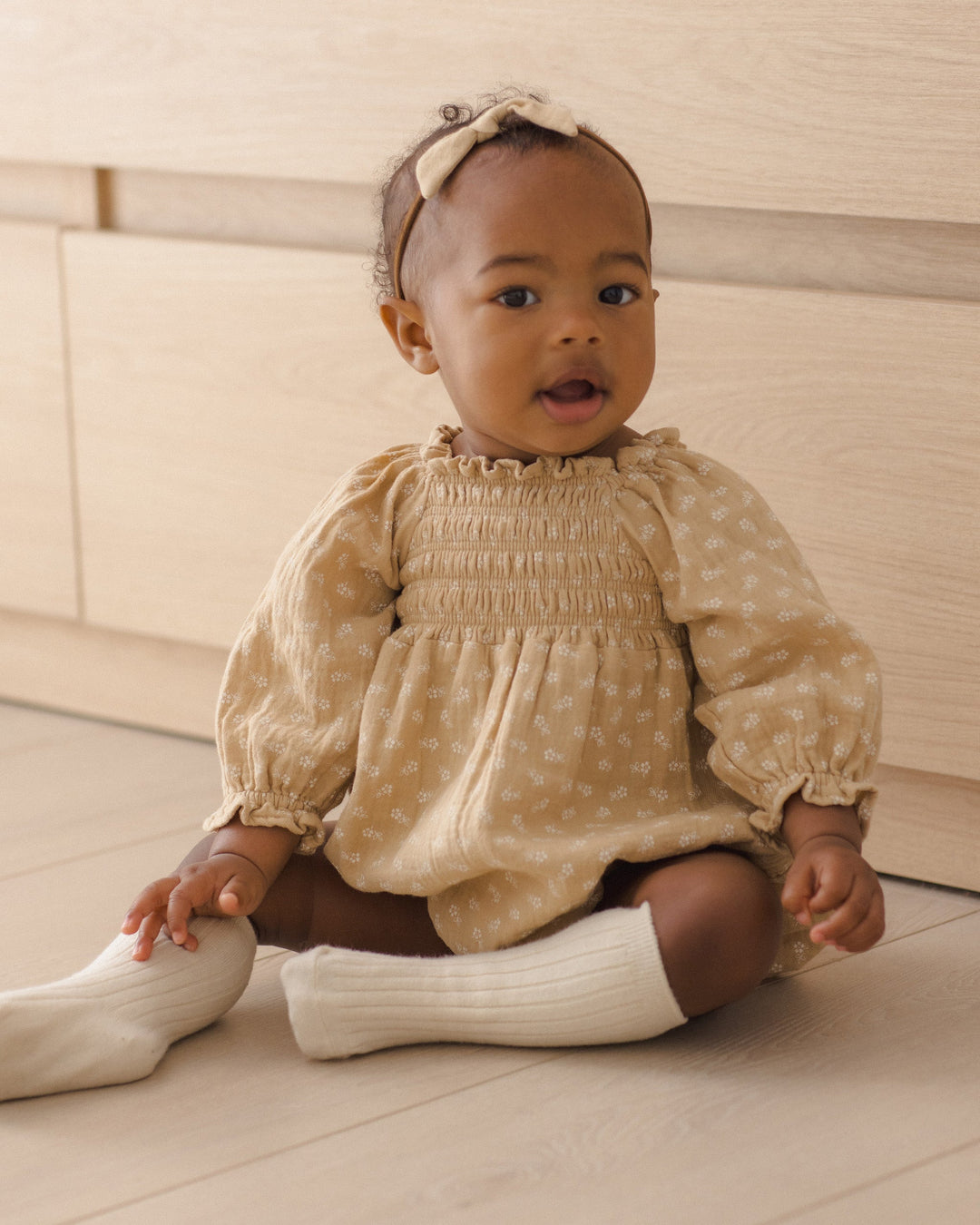Quincy Mae - Eden Romper - Butterscotch Floral