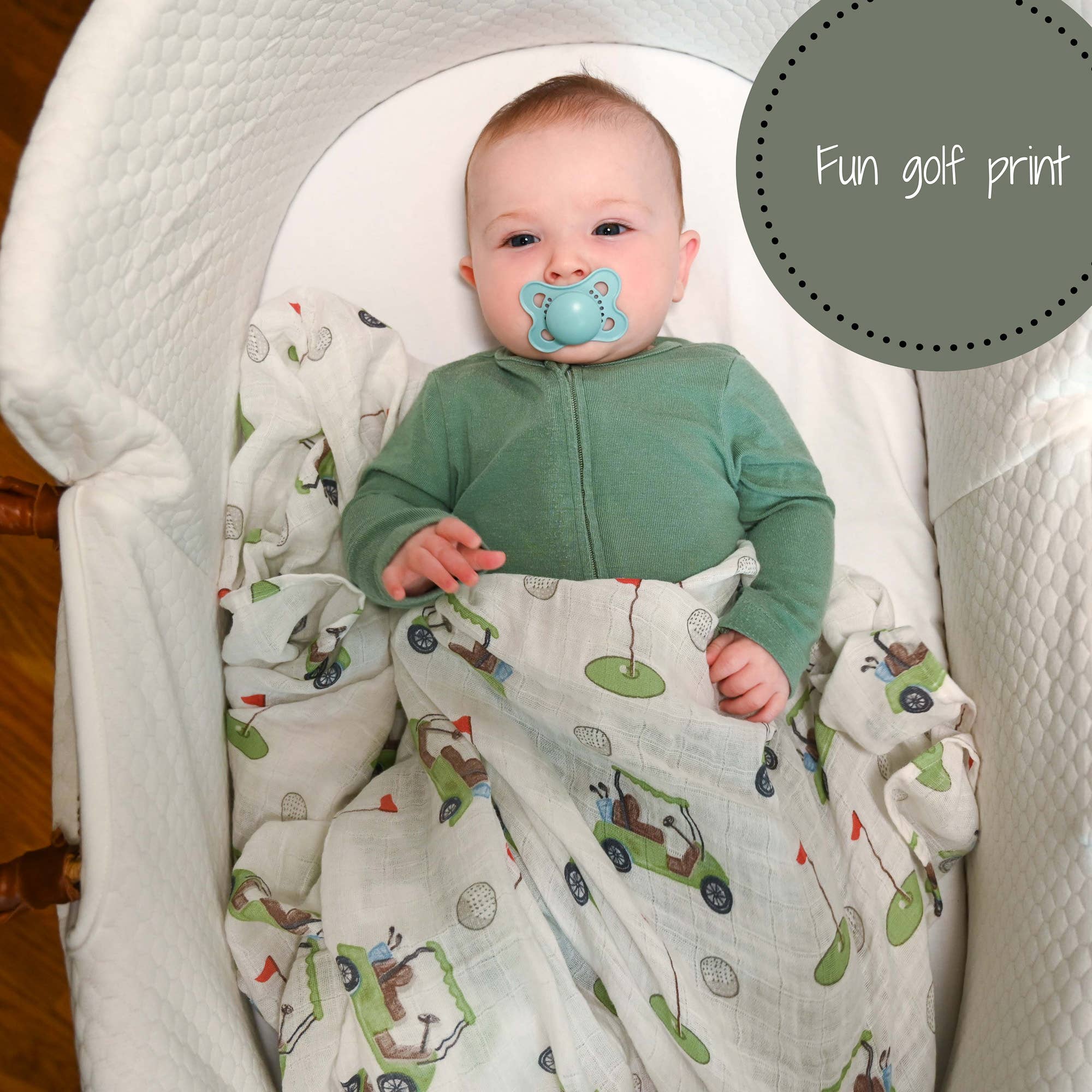 LollyBanks - Golf A Round Baby Swaddle Blanket