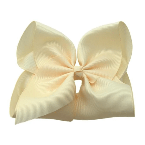 The Solid Bow - 6 inch Solid Grosgrain Bow/French Barrette