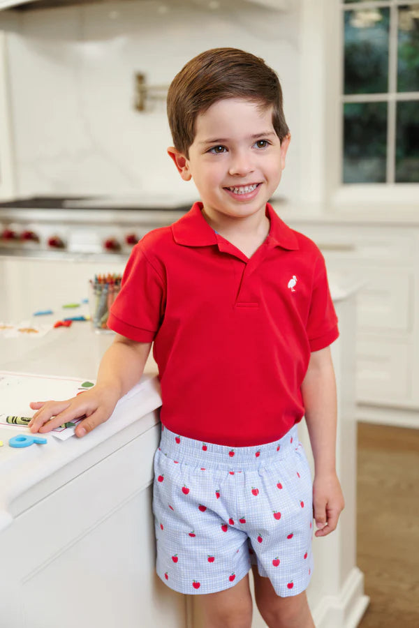 The Beaufort Bonnet Company - Sheffield Shorts - Apple Of My Eye/Wood Boat Blue