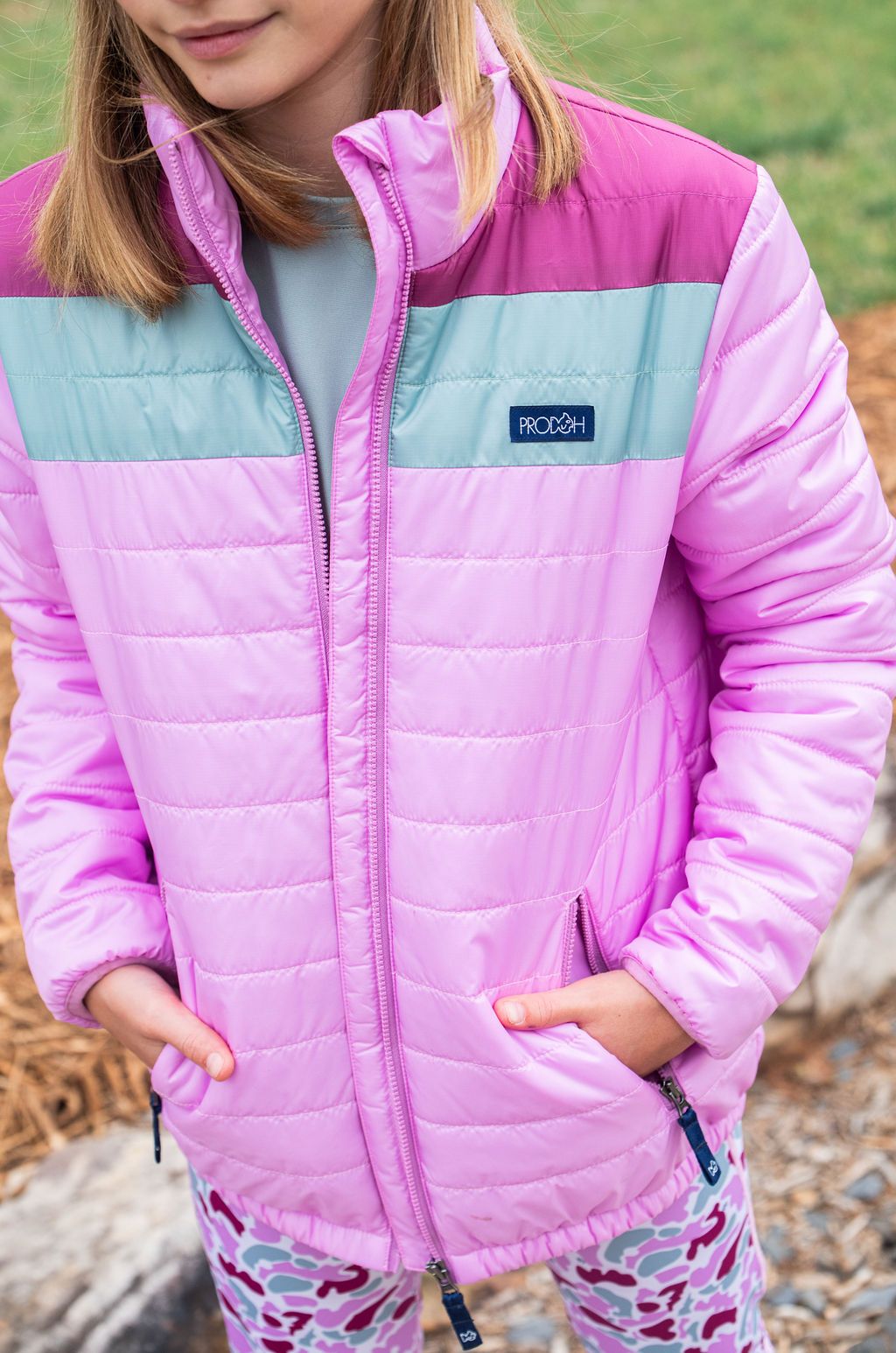 Prodoh - Girls Puffer Jacket - Orchid Colorblock