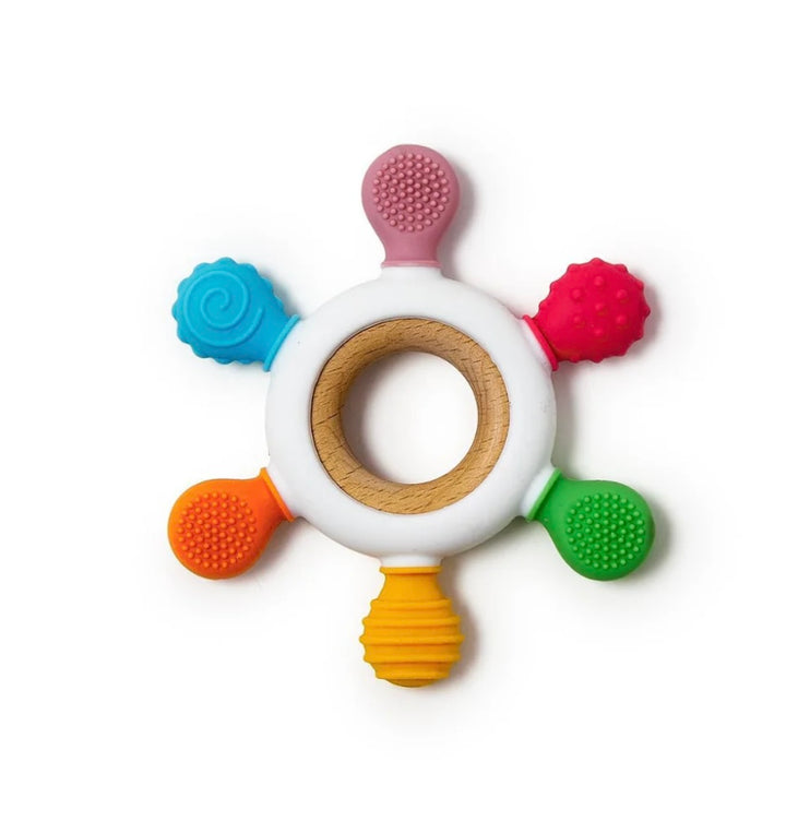 Happy by Cupcakes &amp; Cartwheels - Silicone Teether Ring *FINAL SALE*