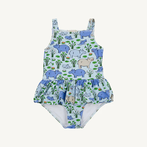 The Beaufort Bonnet Company - Grace Bay Bathing Suit - Bal Harbour Hippo - Beale Street Blue