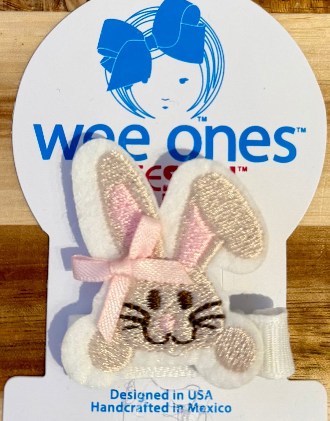 Wee Ones - Easter Bunny Embroidered Felt Stacker Clip