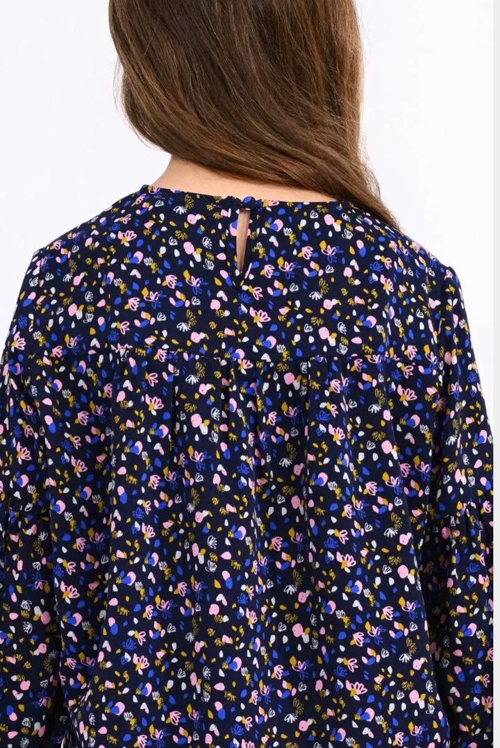 Molly Bracken - Floral Print Blouse - Navy Maya