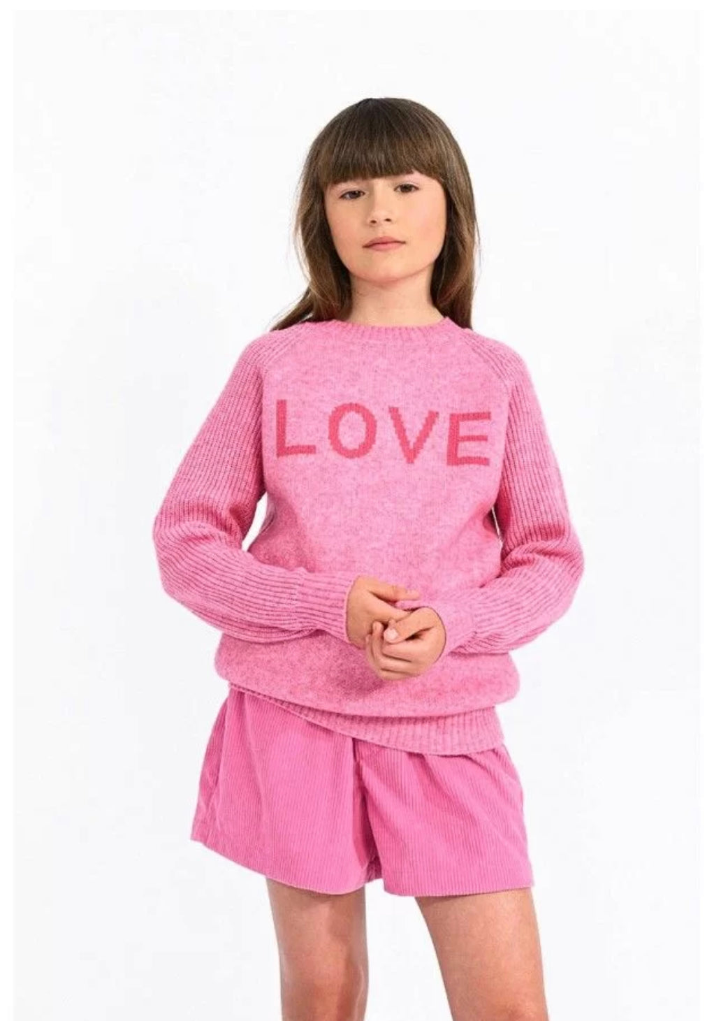 Molly Bracken - Knit Sweater - Love Message - Pink