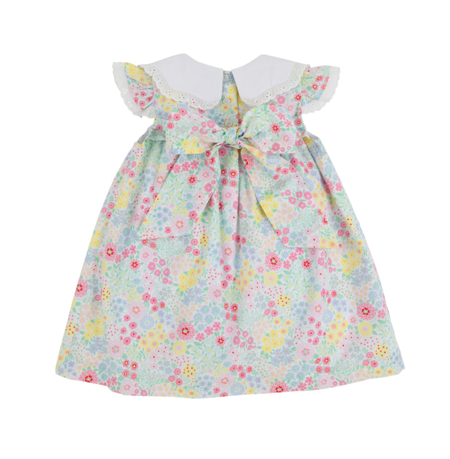 The Beaufort Bonnet Company - Franny Frock Broadcloth - Merry Little Meadow/Worth Avenue White