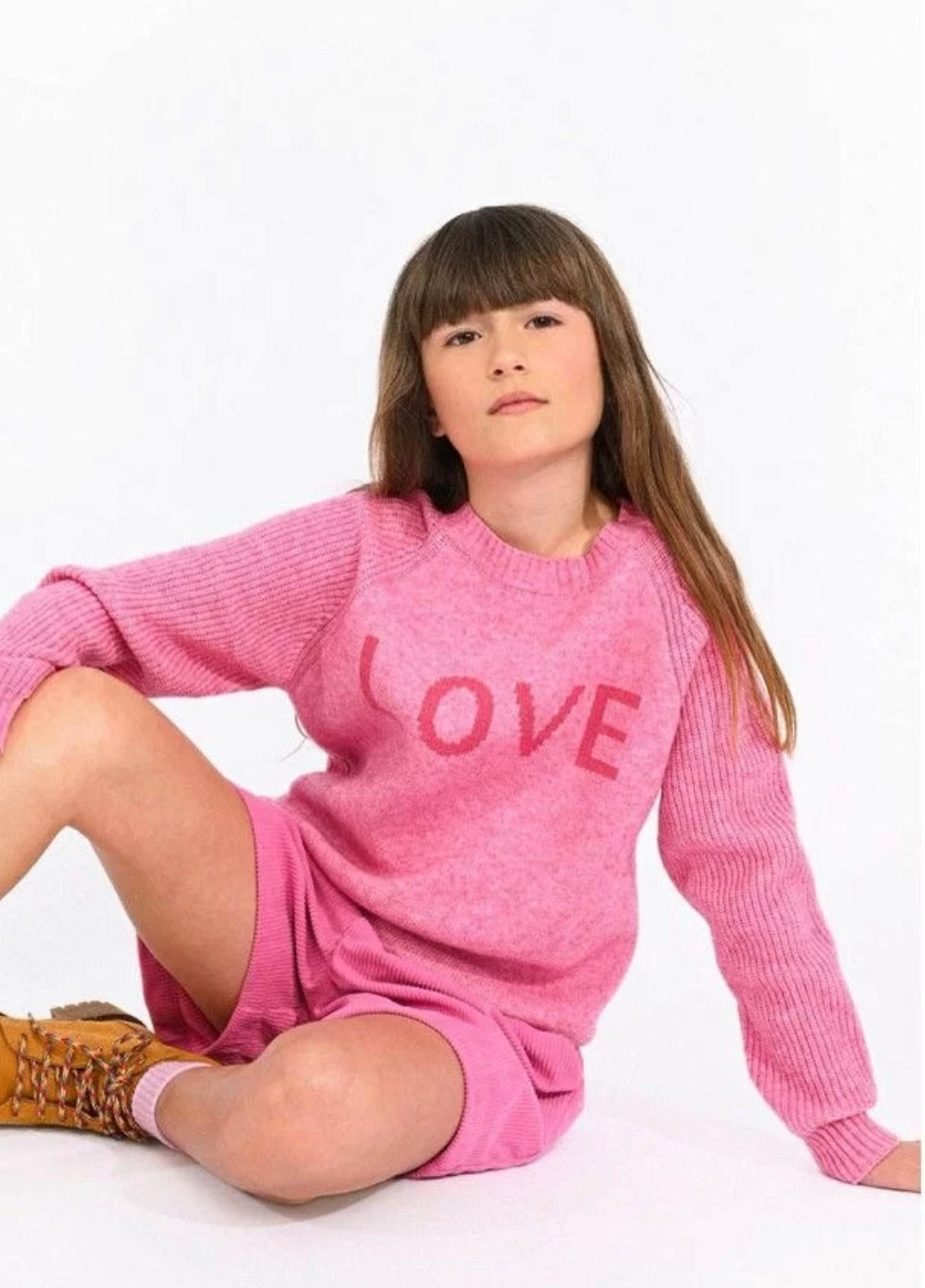 Molly Bracken - Knit Sweater - Love Message - Pink