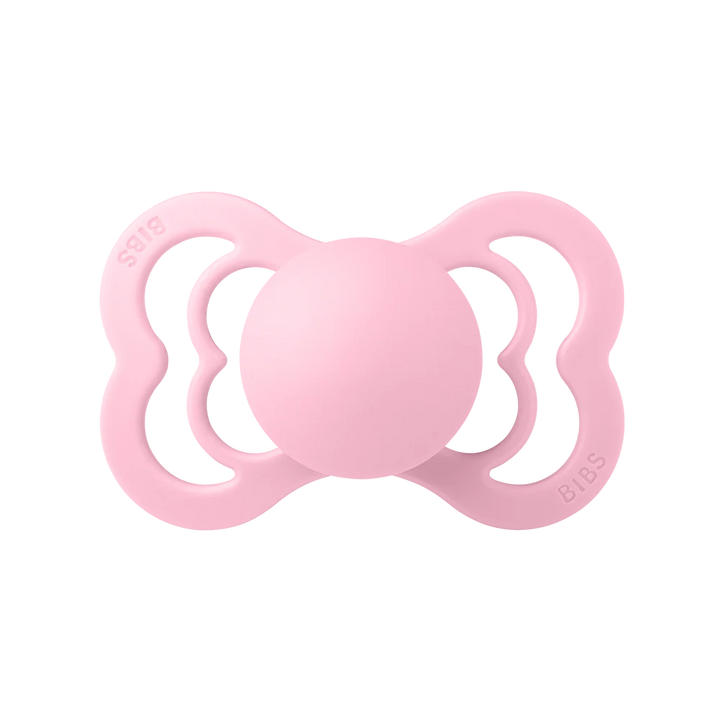 BIBS - Pacifier Supreme Silicone - Baby Pink - Round - Latex
