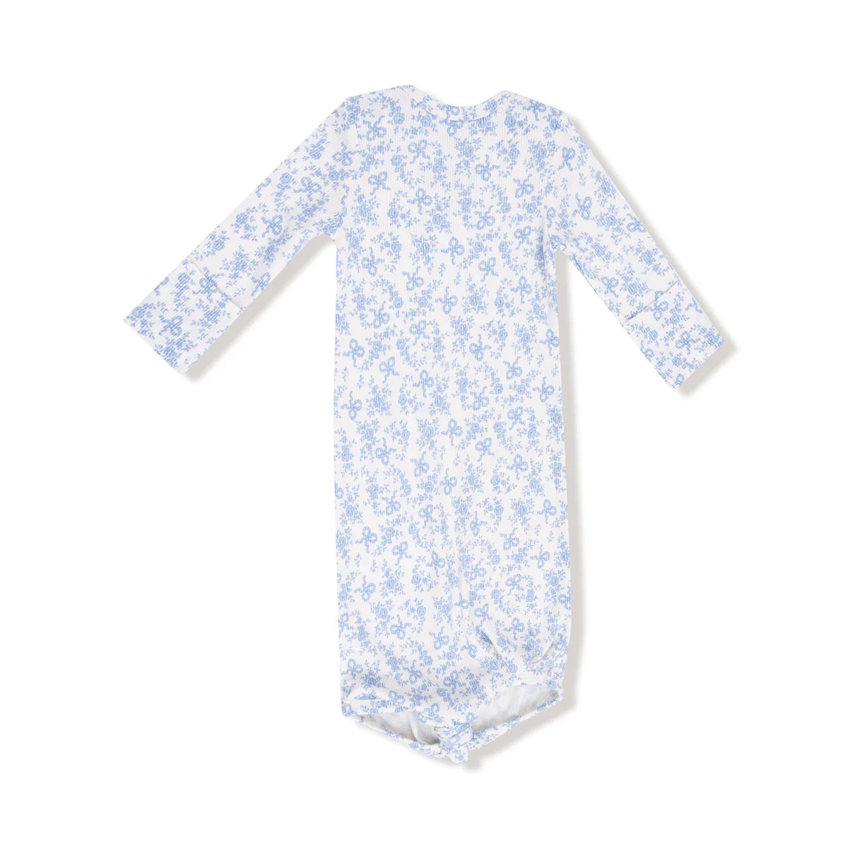 Angel Dear - Knotted Gown - Romi Floral - White/Blue Blizzard
