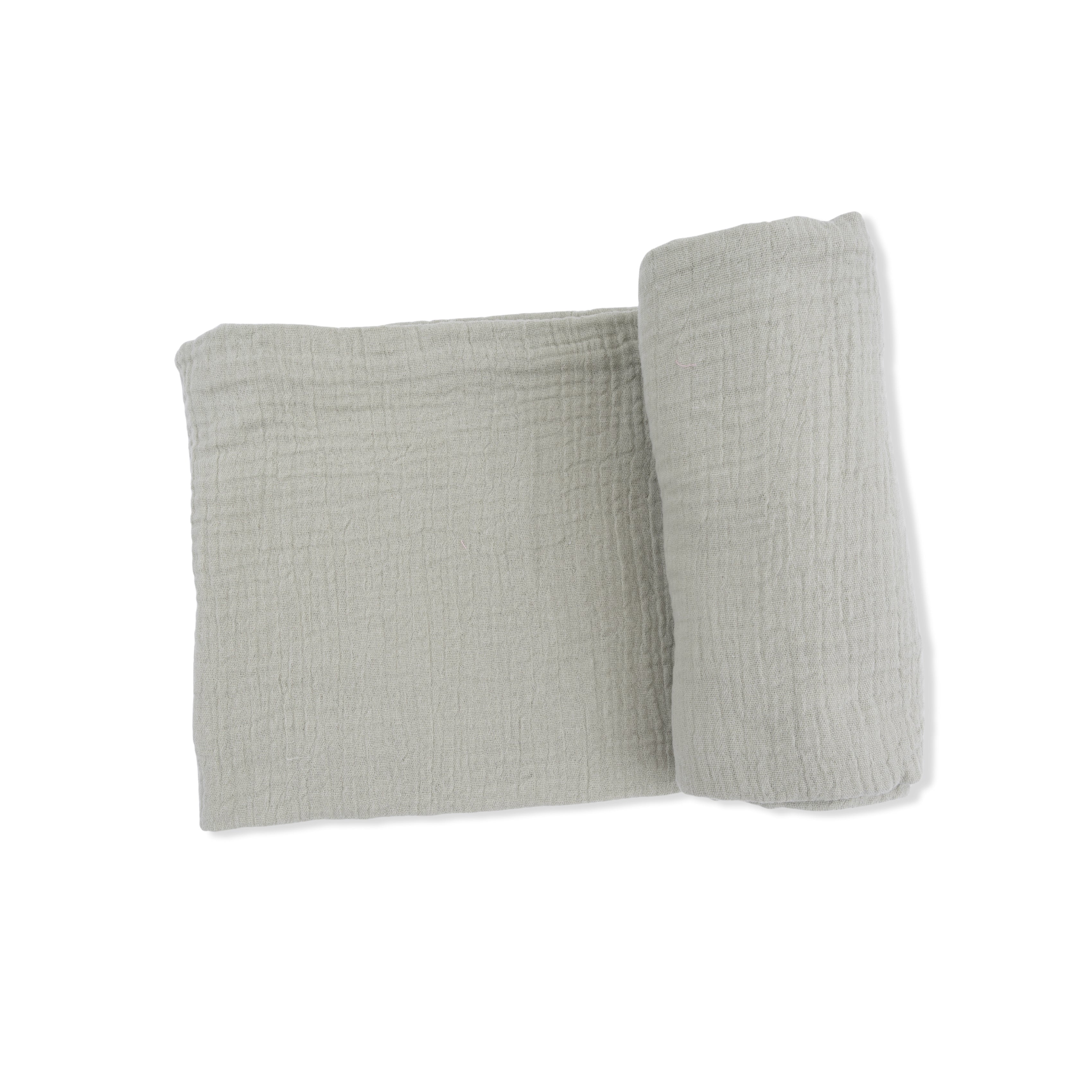 Angel Dear - Swaddle Blanket - Solid Muslin Desert Green