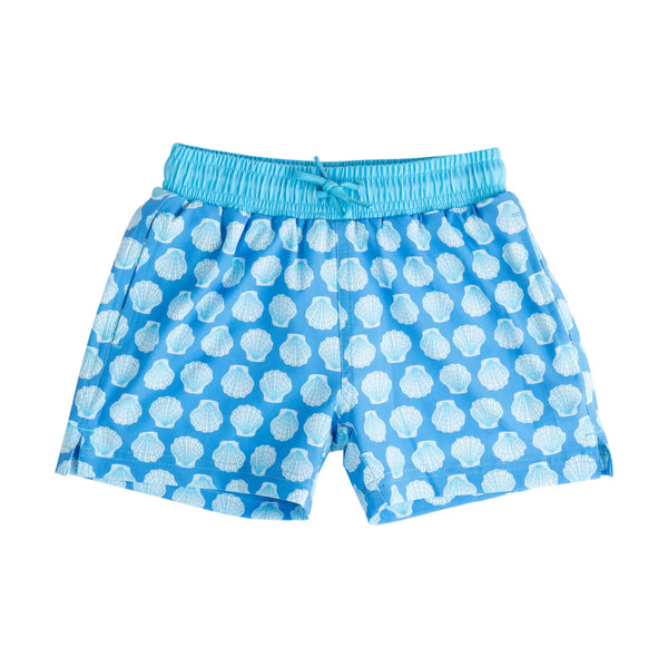 Prodoh - Boy's Boogie Board Swim Trunk - Marina Blue Shells Prints