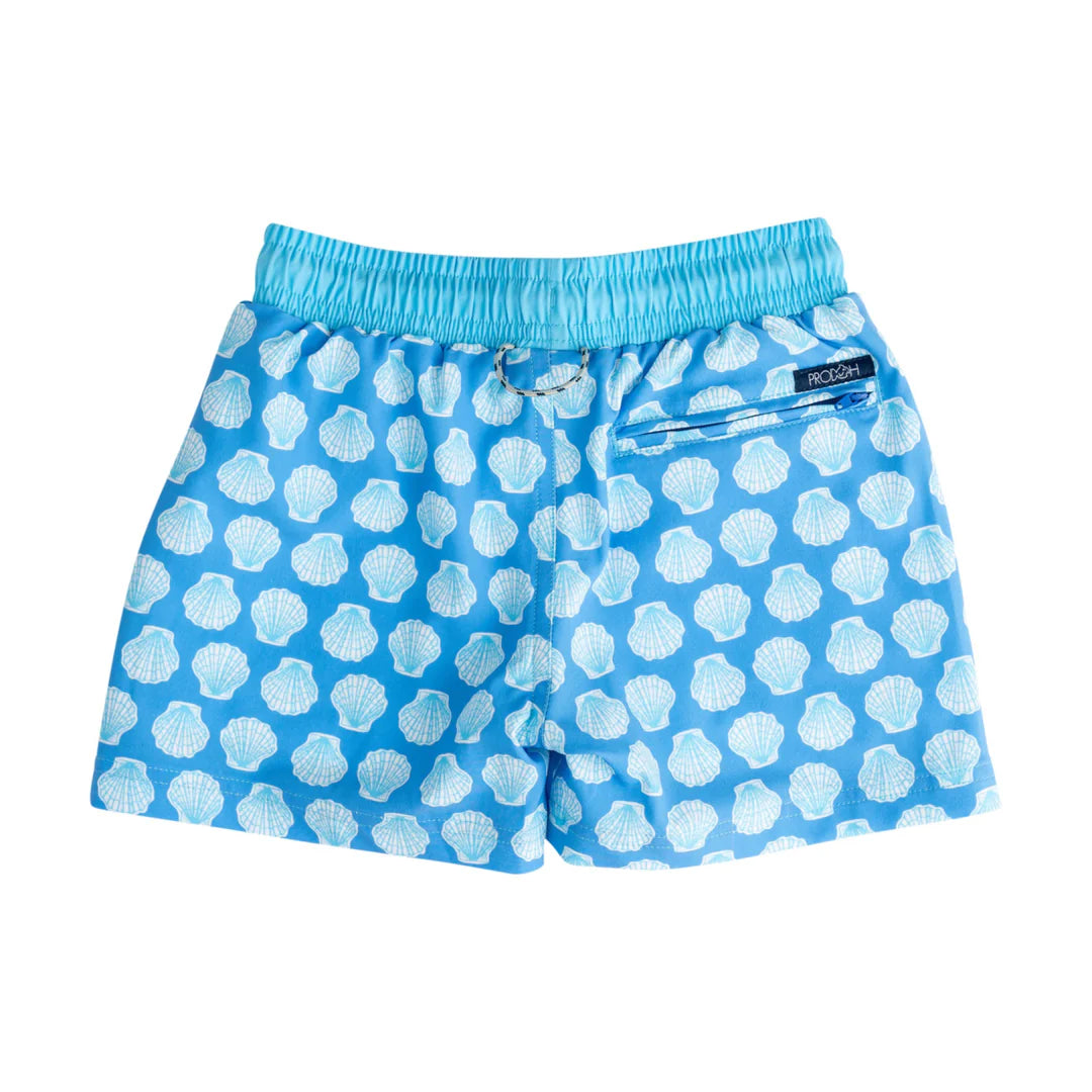 Prodoh - Boy's Boogie Board Swim Trunk - Marina Blue Shells Prints