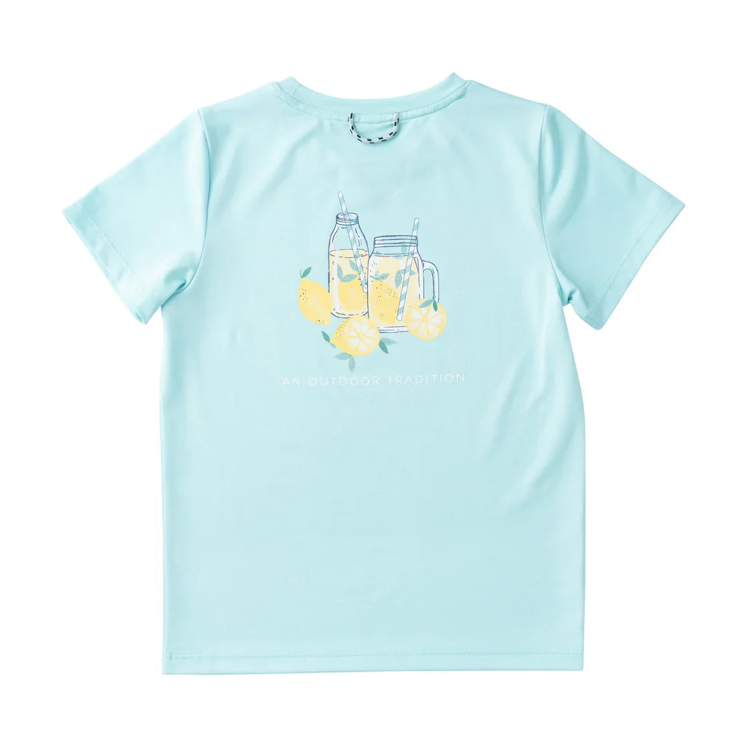 Prodoh - Girls' Pro Performance Short Sleeve T-Shirt - Aruba Blue